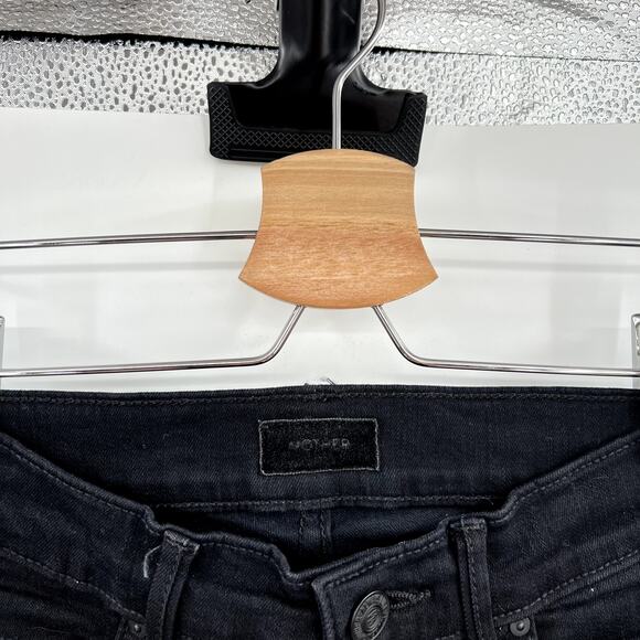 Mother Insider Crop Step Fray Jeans Guilty Racer Side Stripe Black Size 25 - Picture 9 of 13